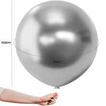 12 Large Chrome Metallic Balloon Balloons 16 Inches Large Round Balloons Premium Birthday Party Decoration - 銀色 - 查看 2