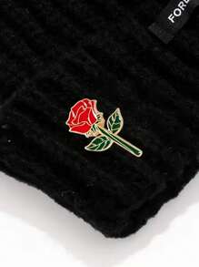 1 szt. Minimalistyczna ozdoba w kształcie róży, wielofunkcyjna broszka ze stopu cynku