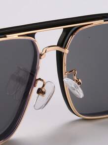 Polarized Magnetic Clip-On Glasses Frame, 2-In-1 Double-Bridge Large Frame Myopia Glasses, Flattering And Slimming