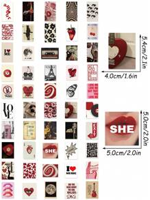 50 Stück Y2K Stil Poster Aufkleber, lustige Cartoon Aufkleber für Gitarre, Skateboard, Kühlschrank, Laptop, Motorrad, Reise, klassisches Modell, coole wasserfeste PVC Aufkleber