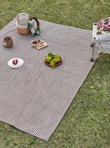 1pc Plaid Printed Picnic Blanket Tablecloth, Outdoor Picnic Supplies Decor