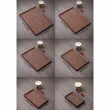 2pcs Tray & Placemat Set, Brown Premium Serving Tray Set