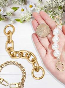 3 Pcs Women Purse Strap Extender Chain For Handbags - Exquisite Replacement Chain Strap Y2K - Multicolor - View 6