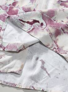 男士简约正面纽扣全印花短袖休闲衬衫 - 彩色 - 查看 5