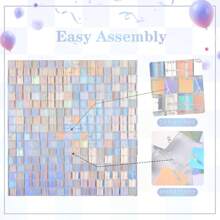 Wall Backdrop Iridescent Silver Wall Panels 36Pcs Square Sequin Shimmer Wall Backdrop Decoration For Birthday Party,Wedding, Anniversary - Nhiều màu - Xem 2