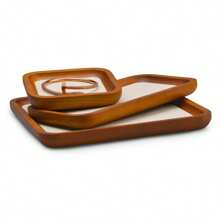 Oirlv Solid Wood Jewelry Tray One Piece Bracelet Ring Display Props Jewelry Organizer Holder Necklace Case Display Stand Jewelry Store Plate