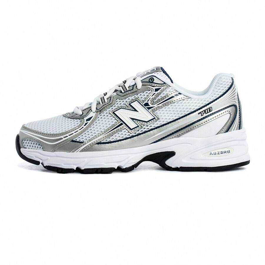 New Balance 740系列复古跑鞋,2026年春季新款,男女通用休闲运动鞋 - 白色 - 查看 1