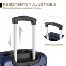 Maleta de viaje rígida de 20 pulgadas para llevar a bordo, equipaje de mano con 4 ruedas y candado integrado, variedad de colores - Azul Marino - Ver 6