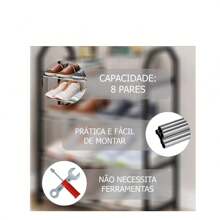 SHOE RACK 5 Tiers Multipurpose 10 Pairs Portable Shoe Organizer GALERIADDD New Good Quality From 2025 - BLACK - View 8