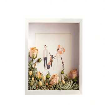 1 个相框，6x8 英寸，8x10 英寸，A4 尺寸，3D 展示盒，木制框架，5 厘米深，桌面或墙壁安装，适用于纪念品、婚礼回忆、手工艺品、门票、照片、复活节、感恩节和其他节日礼物