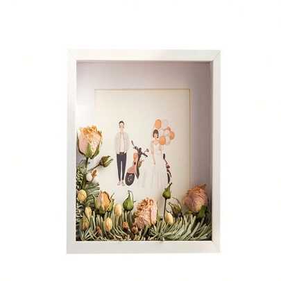 1 pieza Marco de Fotos, 6x8 Pulgadas, 8x10 Pulgadas, Tamaño A4, Caja de Exhibición 3D, Marco de Madera, Profundidad de 5cm, Para Escritorio o Montar en Pared, Adecuado para Recuerdos, Memorias de Boda, Manualidades, Boletos, Fotos, Pascua, Acción de Gracias y Otros Regalos para Fiestas