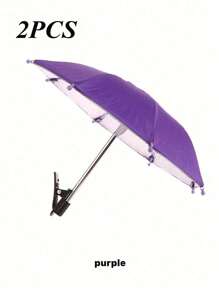 1/2 件手机夹雨伞手机遮阳伞手机伞遮阳伞，户外防水遮阳伞带手机支架，防紫外线迷你小雨伞，手机迷你雨伞保护您的手机免受雨水和阳光的侵袭，小雨伞 + 配件旅行配件旅行必备品海滩夏季学校配件返校用品返校用品 - 彩色 - 查看 26