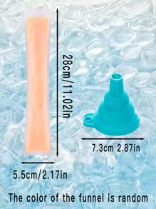 50 Stücke Gemüse, Saft, Püree, Speiseeis, Fruchteis Popsicle Beutel, wiederverschließbare Aufbewahrungsbeutel für hausgemachtes Eis und Lebensmittelverpackung, Party Küchen Geschenktüten, Einweg Lollipop Eisbeutel, Crushed Ice Beutel, selbstversiegelnde transparente Lollipop Eisbeutel