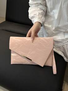 Envelope Design Small Niche Fashion Women Handbag - Pink - View 1