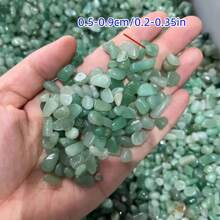 0.11/0.55/1.1lb Natural Green Dōlingyù (Nephrite Jade) Gravel, Polished Crystal Stones, For Jewelry Making, Wishing Bottles, Indoor Plant Pots Filler, Garden Decor, Fish Tank Decor, Holiday Home Decor