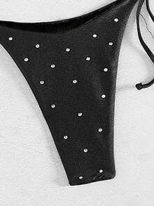 Nouveau bikini de 2 pièces décoré de strass, style européen et américain pour femmes