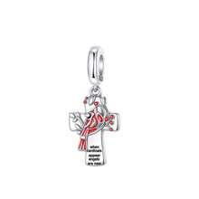 Silver Plated Charm Pendant Beads Elegant Love Bird Pendant Necklace Red Bishop Bird Jewelry, Cross, Perfect Birthday Or Anniversary Gift For DIY Bracelet Pendant - Pendants - View 1