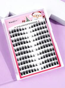 MAGEFY 280/260/140/100 簇 CC 卷度分段式假睫毛，10 排自然逼真三步式欧式睫毛，湿芒果色睫毛，交叉 3D 仿貂毛睫毛，卡通人物角色扮演自然假睫毛，化妆工具，日常浓密卷翘睫毛，柔软不刺激，可重复使用，情人节礼物，可选配一次性眉刷 - CC - 查看 6