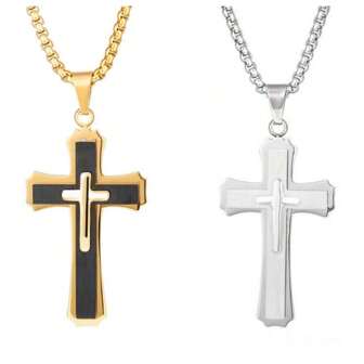 1 件 3 层男士项链 - 嘻哈/欧式时尚配饰吊坠，日常佩戴珠宝