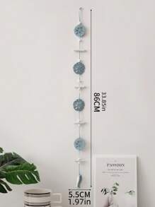 1pc Shell Wall Hanging Decor, Ocean Boho Farmhouse Coastal Theme Home Decor | Shells, Starfishes And Anchors Beach Nautical Decoration For Bathroom, Bedroom Or Living Room