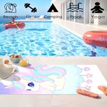 1PC Customized Bath Towels, Customized Picture Beach Towels, Customized Picture Beach Towels, Quick Drying Beach Towels, Ultra-Fine Fiber Beach Towels, Suitable For Boys And Girls, Parents, Families, Gifts,Suggest Uploading Clear Images With A Resolution Exceeding 1000 Pixels. - Multicolor - View 7