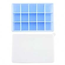 Silicone Ice Cube Mold Suitable For Food Use, Featuring 15 Or 24 Square Grids With A Lid For Easy Ice Release.Soft Silicone 15 Grids Ice Making Box - 1pc Low Temperature Resistant Easy To Clean Ice Cube Mold Tray,Silicone Ice Tray -Grids Hexagonal Ice Cube Mold For Perfectly Shaped Ice Cubes And Ice Balls
