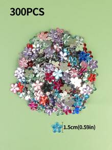 Akcesoria DIY: mieszanka kolorowych akrylowych koralików diamentowych, brokatowych cekinów i laserowych cekinów, stosowana w szyciu odzieży, około 200 szt. (50 g w opakowaniu)