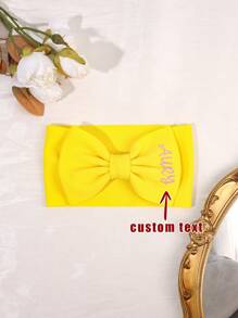 1 pieza Diadema para bebé con lazo y nombre personalizado, diadema elástica de bebé personalizada con nombre en 6 colores, regalo para recién nacido, regalo para bebé, regalo para niños, regalo para el Día del Niño, regalo de cumpleaños, regalo para baby shower, decoración familiar