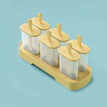 1pc Ice Pop Mold, Home Use Summer DIY Ice Lollipop Ice Cream Popsicle Frozen Ice Cube Tray, 6-Cavity Popsicle Maker