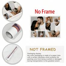 Custom Canvas Collage Photos With Your Photos Poster, Personalized Canvas Wall Art Collage Photo Printing Canvas Decorative Painting, Suitable For Valentine's Day Home Wedding, Home Decoration Collage Painting - 6 Photos, Unframed Gifts Birthday Graduation