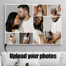 Custom Canvas Collage Photos With Your Photos Poster, Personalized Canvas Wall Art Collage Photo Printing Canvas Decorative Painting, Suitable For Valentine's Day Home Wedding, Home Decoration Collage Painting - 6 Photos, Unframed Gifts Birthday Graduation