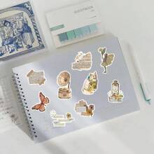 Bộ 30 miếng dán chữ cổ điển tách rời dùng cho sổ lưu niệm tự làm, nhật ký, sổ tay, máy tính xách tay, cốc nước, miếng dán trang trí, đồ dùng học tập, trở lại trường - Nhiều màu - Xem 6