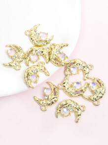 10pcs Y2K-Inspired 3 Styles Sun & Moon & Star Design Alloy Charms With Glass, Rhinestones Accents, Sweet Cool Style Ins Clavicle Chains Choker Necklaces Bracelets Earrings And Delicate Unique Jewelry DIY Glossy Metal Pendants - Perfect For Daily Wear & Parties, Ideal Birthday Or Holiday Gifts - Sun & Moon & Star - View 17