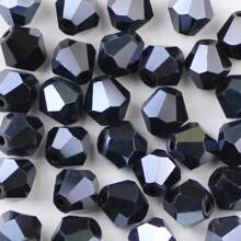 60 件 8 毫米电镀钻石刻面玻璃珠，适用于制作珠宝、耳环、项链和手链配件 - 電鍍菱形 - 查看 17