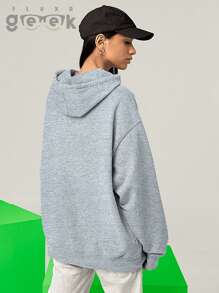 Blusa Moletom  Street Artes Marciais Fight Manipulação Energia Acrobacia Resistência Física Jogo Anime CANGURU 2645 FLUXO GEEK - Cinza - Visão 7