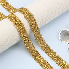 1pc Self-Adhesive Resin Rhinestone Trims Clothing Accessories DIY Decor - Golden - View 3