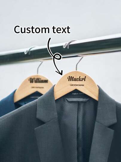 1/5pcs Personalized Bridesmaid Hangers, Bride Hangers, Custom Bride Hangers With Bows, Wedding Dress Hangers, Custom Engraved Name Wooden Hangers