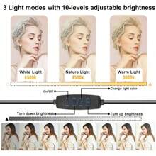 Flashes externes et lumières selfie pour téléphone pour iPhone, téléphone Android. Lumière LED avec trépied flexible et support pour téléphone. Convient pour la photographie, l'enregistrement vidéo, les appels zoom, les selfies, les activités extérieures, les interviews, la diffusion en direct, le vlogging