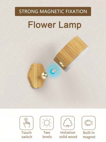 LED Sconces, Wand Mounted Lamps Rechargeable Battery Operated USB Port 3/1 Temperatures 2/3 Brightness Levels 360°Rotate Magnetic Ball, Cordless Lights Reading Bedside view 7