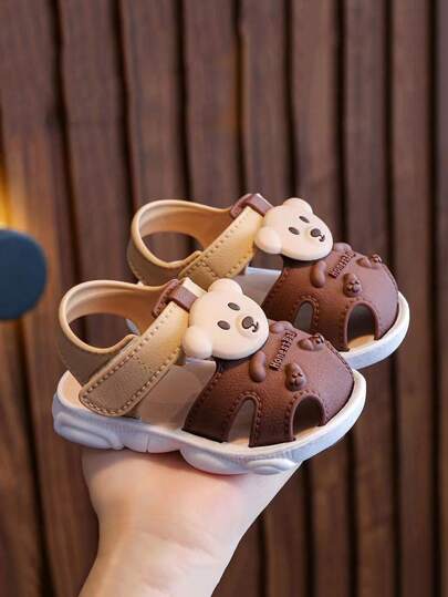 New Summer Kids Closed Toe Sandals, Anti-Slip Soft Bottom Indoor/Outdoor Fashion Toddler Baby Sandals