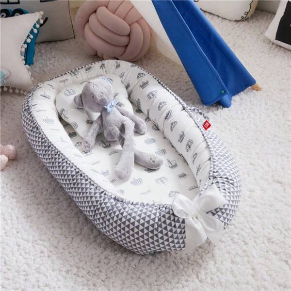 Removable & Portable Anti-Pressure Baby Bed, Bionic Baby Nest, Baby Pillow, Travel Crib