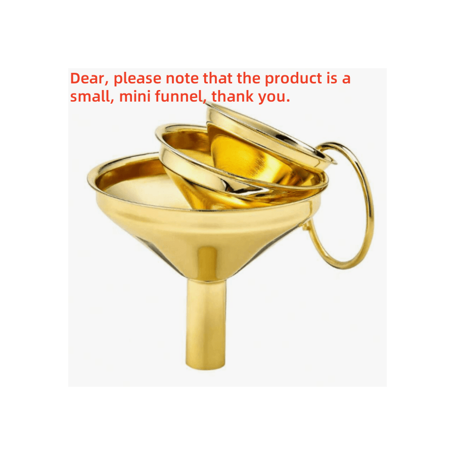 3pcs/Set Mini Stainless Steel Metal Funnel Set, Comes With Transfer Liquid, Oil And Powder, Kitchen Tool For Filling Bottles