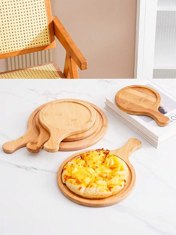 1个木制竹制披萨/水果/甜点/蛋糕托盘