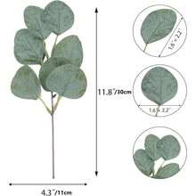 20 szt. sztucznych liści roślin do eukaliptusa, rośliny pieniężnej i eukaliptusa, realistyczne materiały na bukiet ślubny, materiały dekoracyjne na przyjęcie urodzinowe, sztuczne rośliny na dekoracje wiosenne i jesienne, dom, pokój, jadalnia, sypialnia, dekoracje łazienkowe, prezent na dzień matki, akcesoria na przyjęcie urodzinowe, dekoracje ogrodowe na zewnątrz