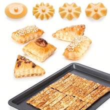 Juego de 4 en 1 de cortador de pizza de plástico con accesorios intercambiables de sello de pastelería - Utensilio de cocina para dar forma a la masa y cortar la corteza de la tarta - Para panaderos y cocineros en casa - Herramienta de hornear multiusos - Regalo perfecto para amantes de la comida