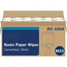 Centerfeed White M23 Hand Towel, One-At-A-Time Dispensing, 6 X 530 Towels, RC530​