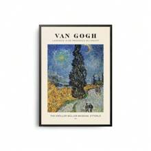 1pc Famous Vintage Artist Van Gogh Mid-Century Posters The Starry Canvas Painting Wall Arts Museum Living Room Home Decor No Frame