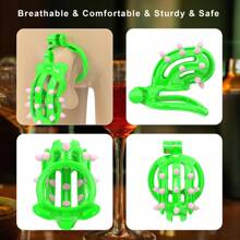 Haifan Cobra 7 3D Printed Male Chastity Cage With Black And Pink Silicone Massage Points For Men Tool Virginity Restraint Unnoticeable BDSM Sex Toys