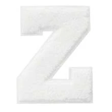 1/26件大號雪尼爾字母貼布，5英吋/12cm，熨燙/縫製，刺繡貼花，適用於DIY衣物修補與客製化－適合夾克、帽子、包包等 - 白色 - 查看 27