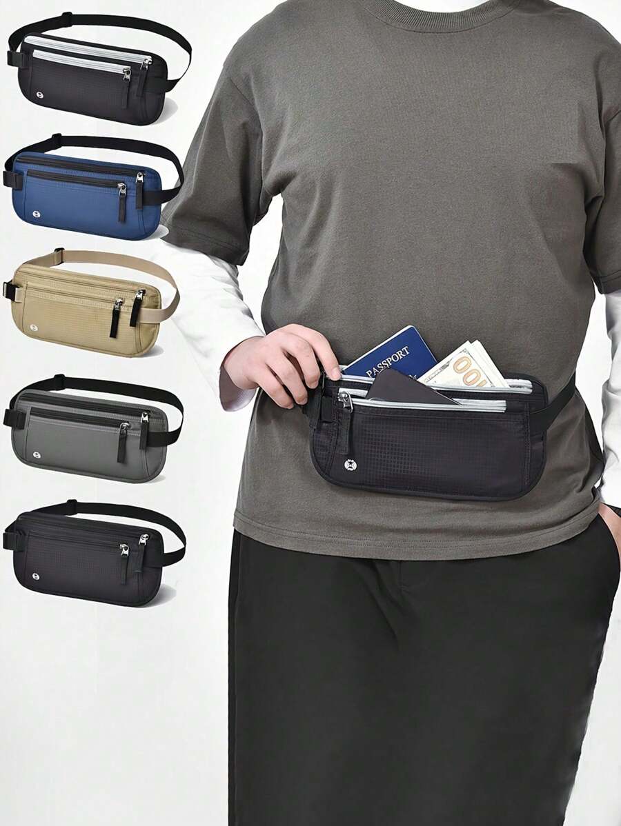 1pc Mini Waterproof Anti-Theft Invisible Running Waist Bag Multi-Functional Ultra-Thin Travel Cell Phone Bag For Men Women